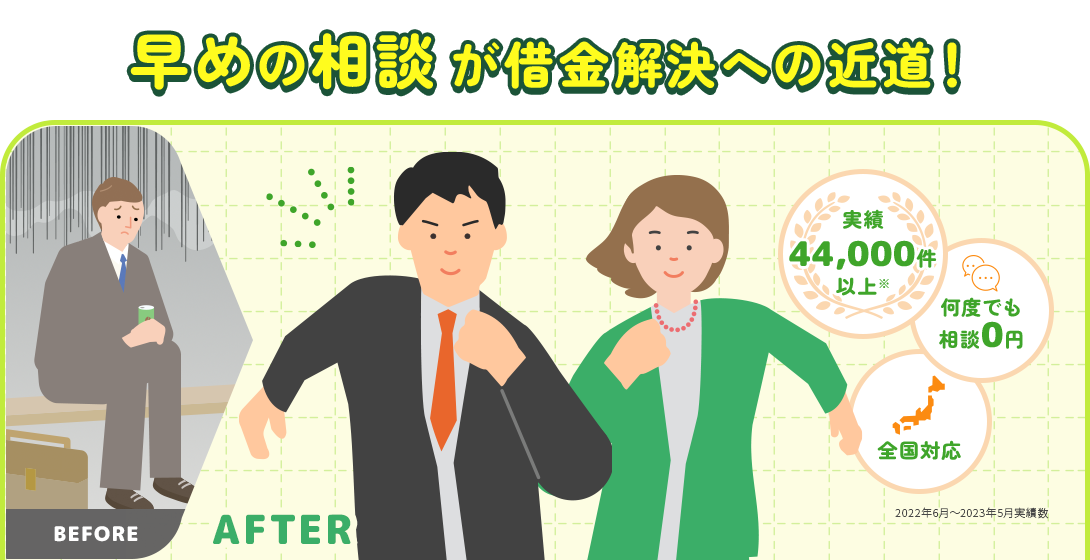 早めの相談が借金解決への近道!